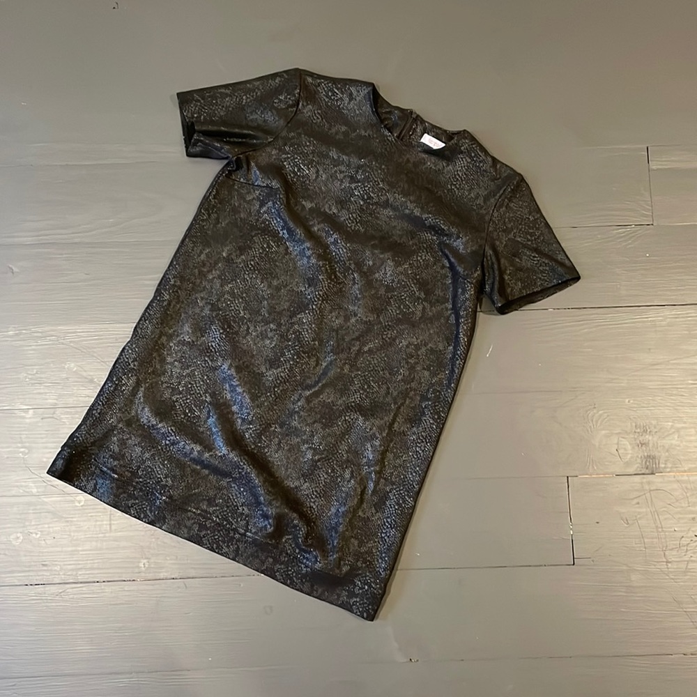 Black Snakeskin Mini Dress